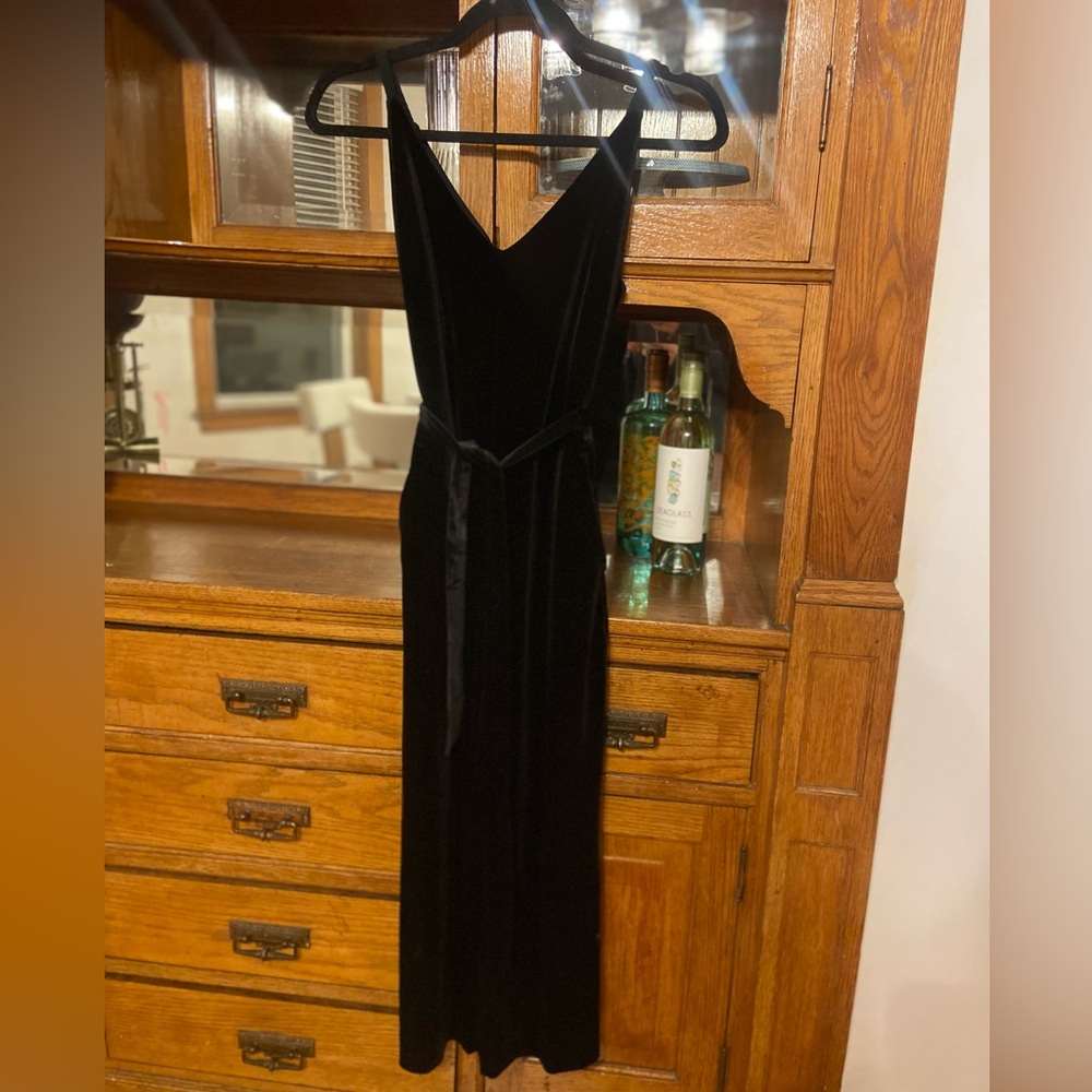Banana Republic Black Velvet Jumpsuit